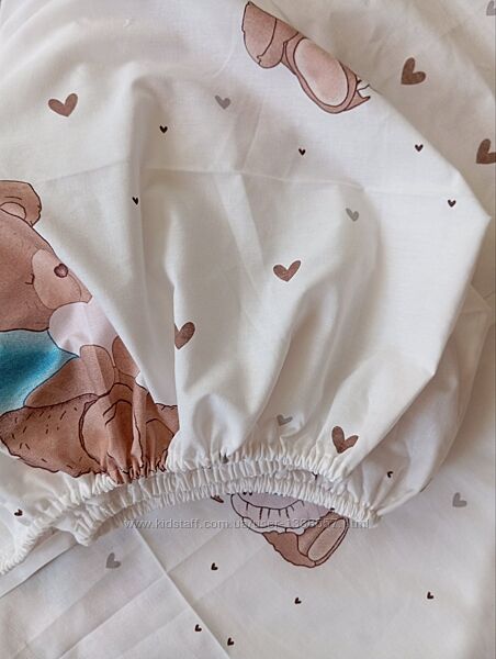 Милі простирадла з резинкою- ведмежі історії. всі розміри, пошиття