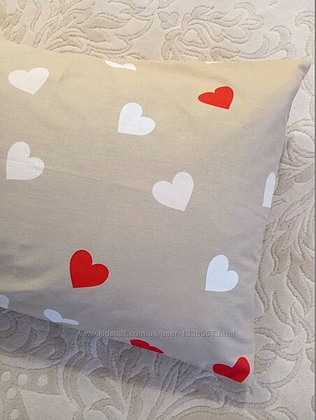 Гарна наволочка серця- бязь, всі розміри
