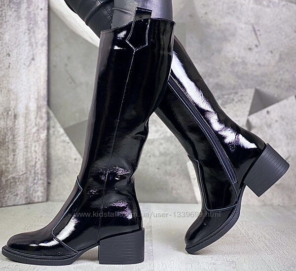 Сапоги высокие черные замшевые женские Dior на устойчивом каблуке