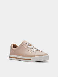 Шкіряні кросівки clarks un maui lace rose