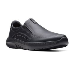 Шкіряні туфлі clarks pro step black