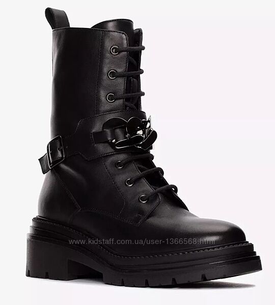 Шкіряні чоботи clarks zibab lace black