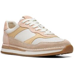 Шкіряні кросівки clarks craft run tor pale peach