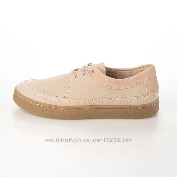 Шкіряні кросівки clarks barleigh wave light sand combi