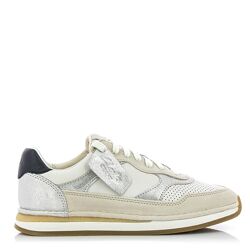 Шкіряні кросівки clarks craft run tor off white intere