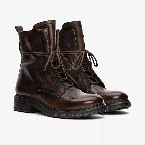 Шкіряні черевики clarks rixle lace dark brown