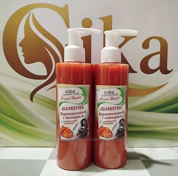 Шампунь Кератиновый с Янтарем Масса 200 мл, 300 мл