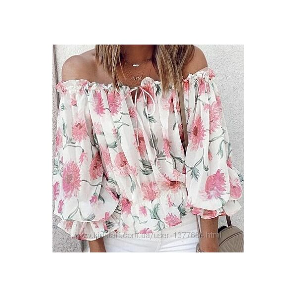 Блуза сама нежность в цветочный принт