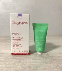 Маска для жирной и комбинированной кожи лица Clarins sos pure emergency mas