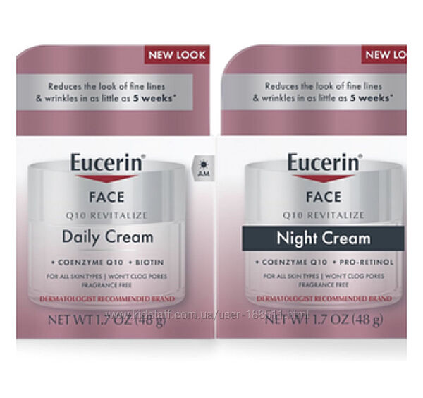 Eucerin, Face Q10 Revitalize, Daily Cream и Night Cream 