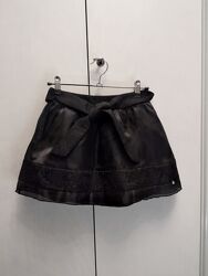 Юбка на девочку черная 122-128 юбка на праздник черная с поясом