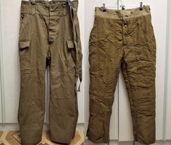 Теплые ватные военные штаны афганка низ 50-3 2е комплект Ссср 1986г.