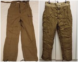 Теплые ватные военные штаны афганка низ 50-3 2е комплект Ссср 1986г.