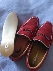 Туфлі-мокасини Демакс, червоні, 44розмір, 29см устілка.