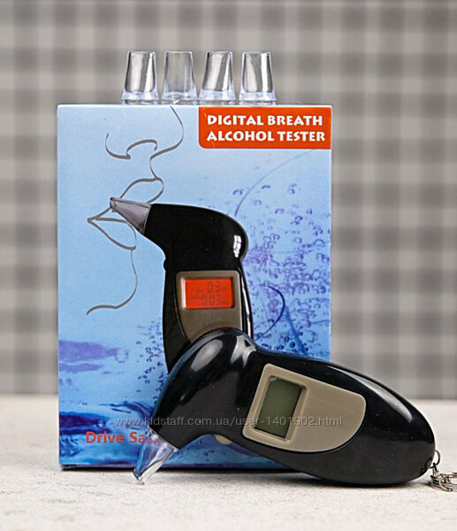 Алкотестер Digital з мундштуками, діапазон до 1,9 проміле.
