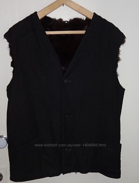 Тёплый меховой жилет