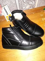 Шикарні зимові шкіряні-кожа черевики фірми kangfu Акція