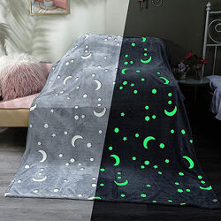 Плед, що світиться в темряві, плюшеве покривало Blanket kids Magic Star 150