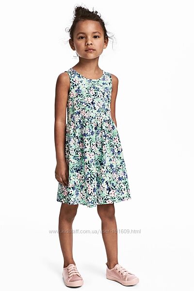 Трикотажное платье H&M девочке 6-8 лет бу