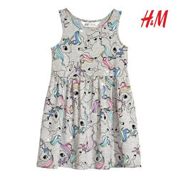 Трикотажное платье H&M девочке 2-4лет бу