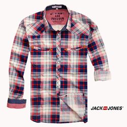 Мужская клетчатая рубашка Jack & Jones M 44-46 бу
