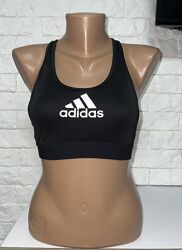 Чорний оригінальний топ, бра для занять спортом adidas