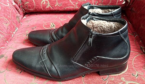 Черевики шкіряні на цигейці