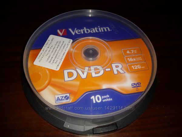 Диски DVD-R Verbatim чистые