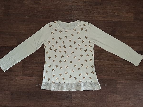 Лонгслив  молочный Zara девочке на 146-152 см, 10-12 лет