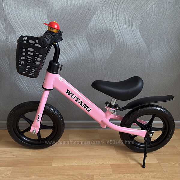 Біговел для дівчинки рожевий Wuyang від 2 до 5 років 80см-110см