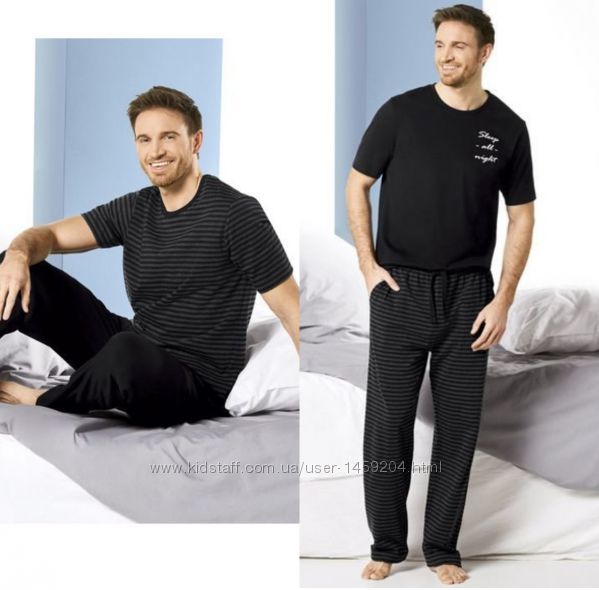 Мужская трикотажная пижама домашний костюм Livergy Германия, футболка штаны