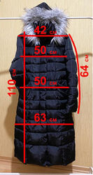 L-xl зимове тепле пальто жіноче з капюшоном хутро чорне утеплене синтепон