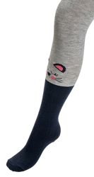Модные колготы UCS SOCKS с имитацией гольфов с котиками.