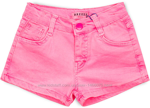 Стрейчевые джинсовые короткие шорты в ассортименте для девочки.