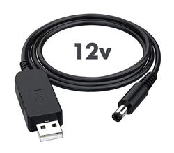 USB кабель для роутера з перетворювачем напруги з 5V на 12V 0,5А