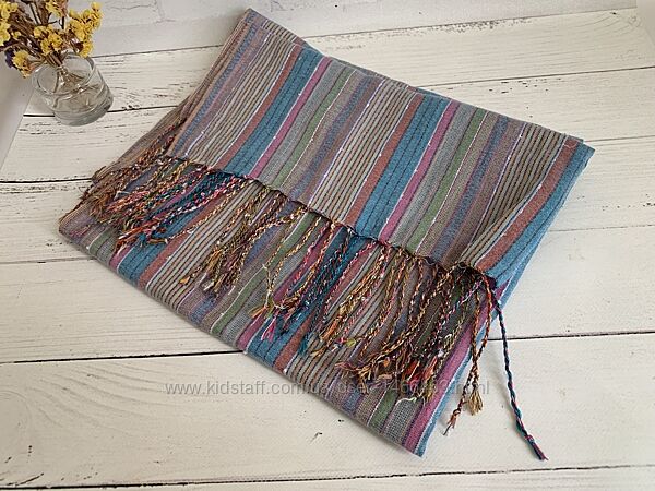 Шарф палантин жіночий, двусторонній, легкий, осінь, довгий та широкий.