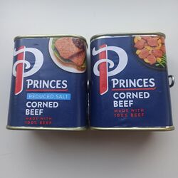 Класична британська солонина princes corned beef, вага 340 грам, яловичина 