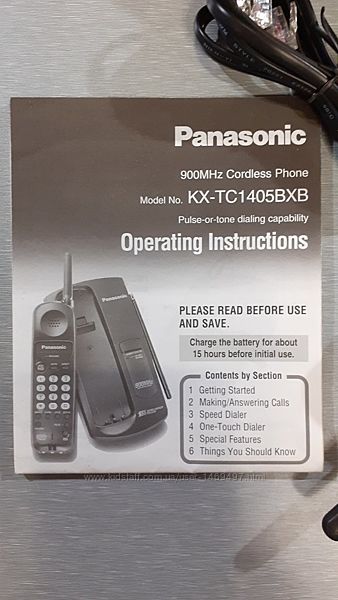 Радиотелефон Panasoniс KX-TC1405BXB 900 MHz в рабочем состоянии
