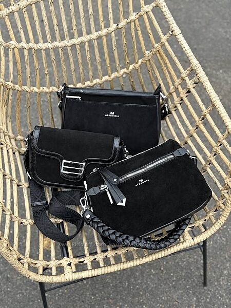 Сумка бочка кросс боді на ручці шлейці ланцюжку замш Johnny Alex Mia 8856 