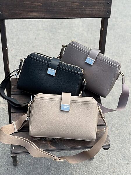 Сумка кросс боді клатч спорт на шлейці текстильна багет міні David Jones