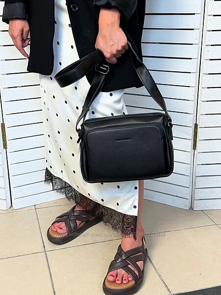 Сумка кросс боді клатч спорт на шлейці текстильна багет міні David Jones