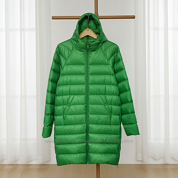 Пуховик с капюшоном зеленого цвета MPC, Франция