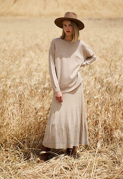 Пуловер кашемировый бежевого цвета Marina V Paris, Франция