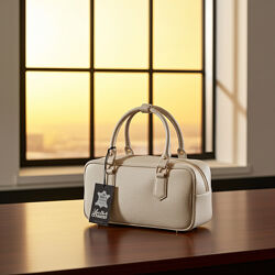 Сумка модель такса молочного цвета Leather Country, Италия