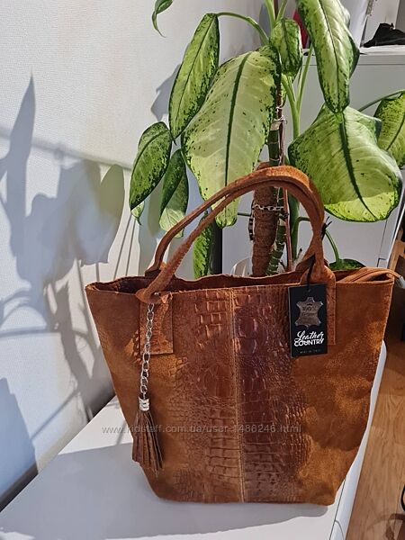 Сумка шоппер с кошельком Leather Country, Италия