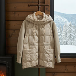 Пуховик комбинированный с кашемиром Interdee, Франция