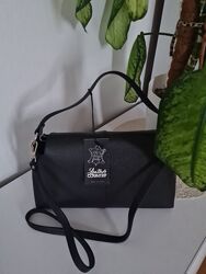 Сумка с клапаном черного цвета Leather Country, Италия  Состав 100 кожа