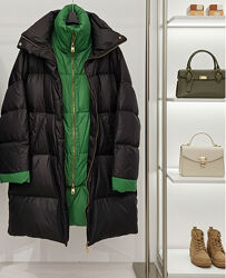 Пуховик комби черный с зеленым Interdee, Франция