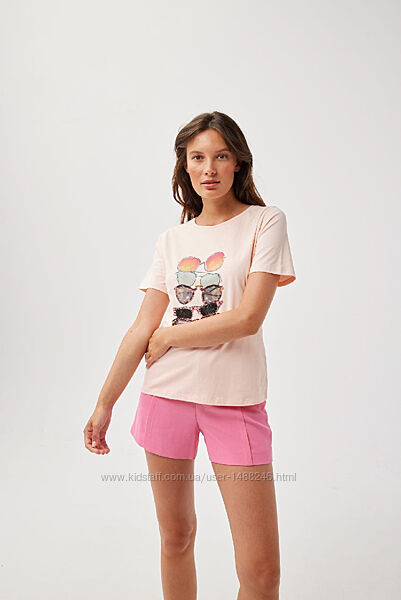 Футболка принт очки Leo&Ugo, Франция 