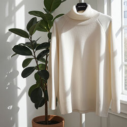 Свитер кашемировый с акцентной горловиной Marina V Paris, Франция